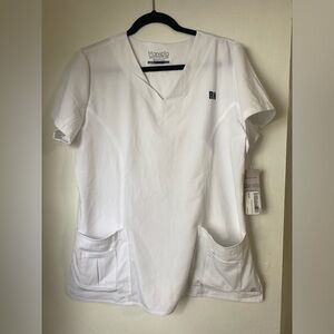 NWT White Cross Marvella RN Scrub Top Large